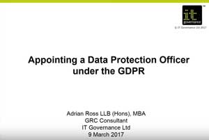 Free GDPR webinar download: Appointing a DPO under the GDPR
